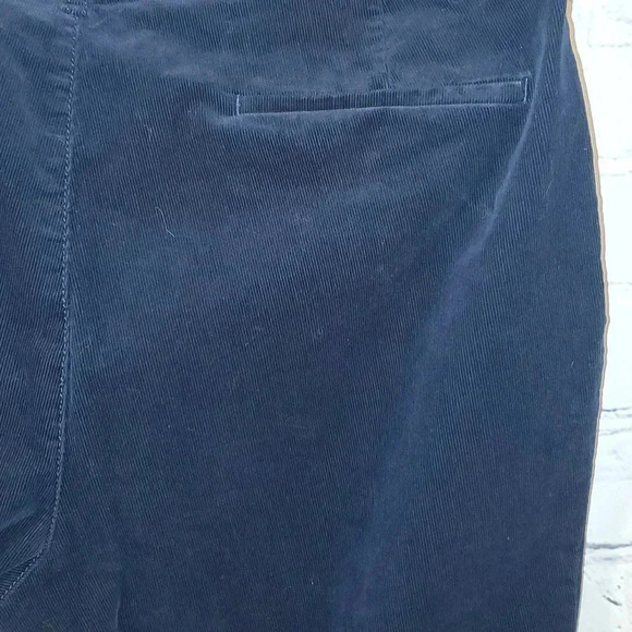 Talbots Corduroy Straight Leg Pant w Stretch Size 14 Dark Blue - Picture 6 of 13